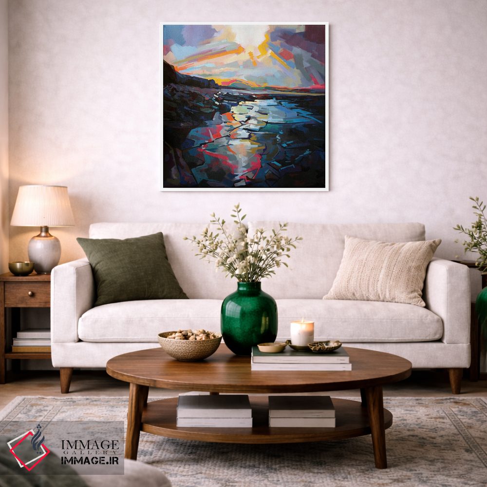 تابلو دکوراتیو صخره های آفتاب خورده در تولاگان اثر کوین لاوری - D1W