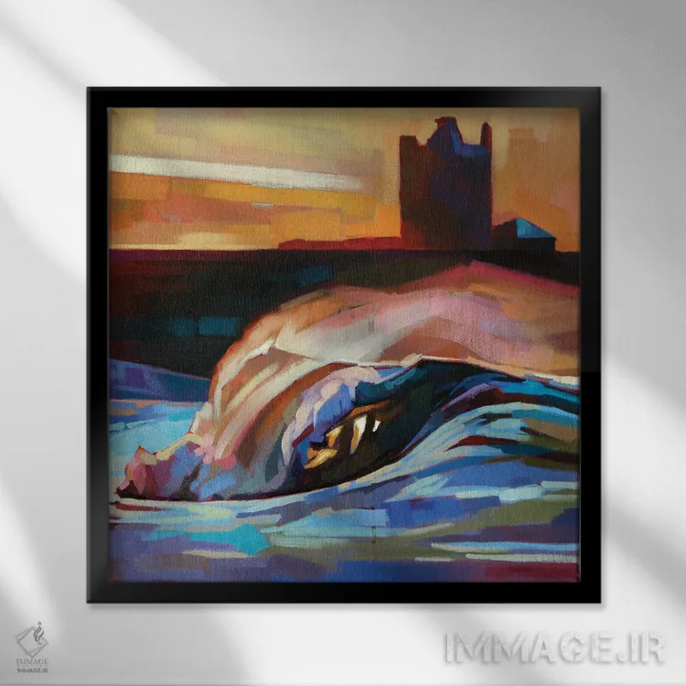 تابلو دکوراتیو ایسکی چپ اثر کوین لاوری - نمای قابدار مشکی