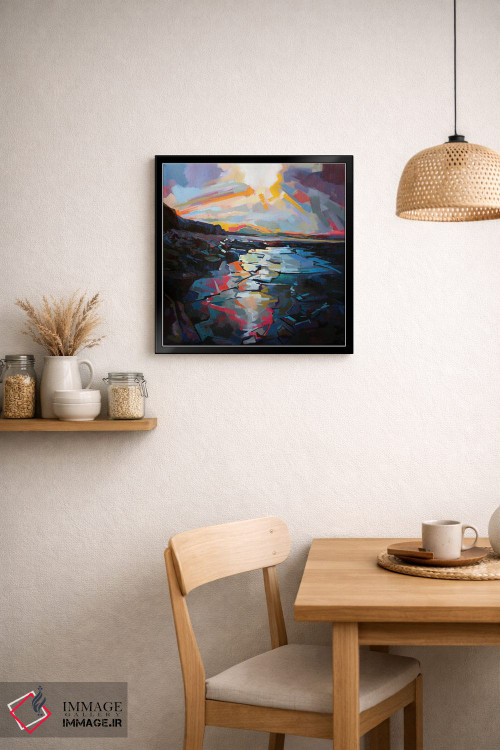 تابلو دکوراتیو صخره های آفتاب خورده در تولاگان اثر کوین لاوری - D3B