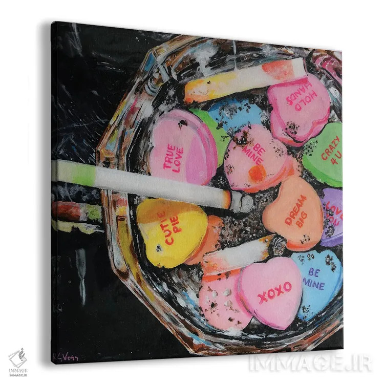 تابلو دکوراتیو روز ولنتاین اثر کریستین ووس - نمای پرسپکتیو محصول