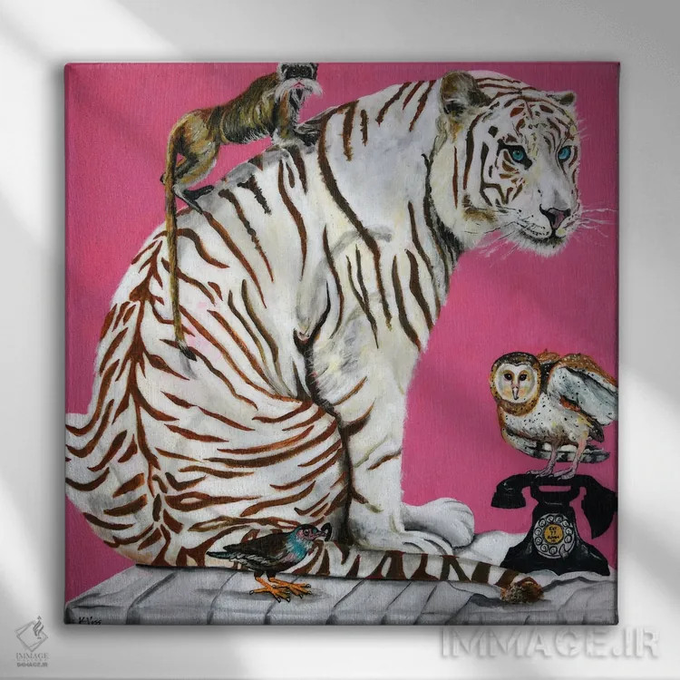 تابلو دکوراتیو دوستان غیرمنتظره اثر کریستین ووس - نمای روبهرو روی دیوار