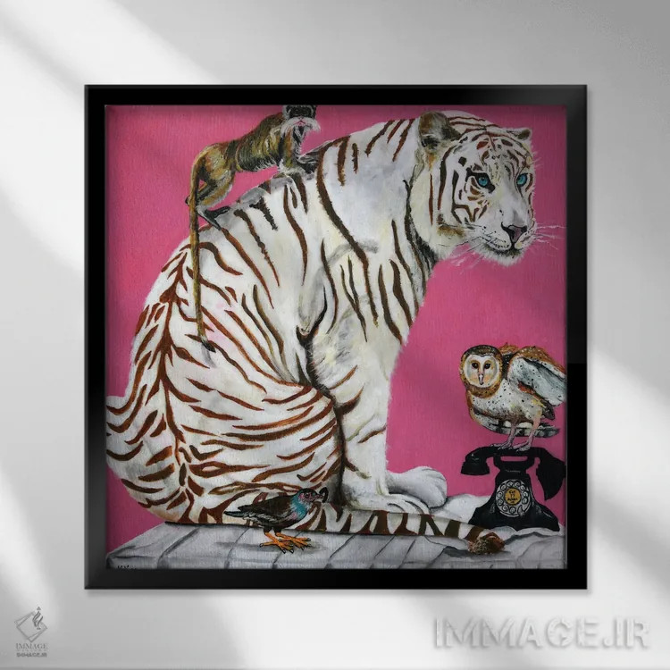 تابلو دکوراتیو دوستان غیرمنتظره اثر کریستین ووس - نمای قابدار مشکی