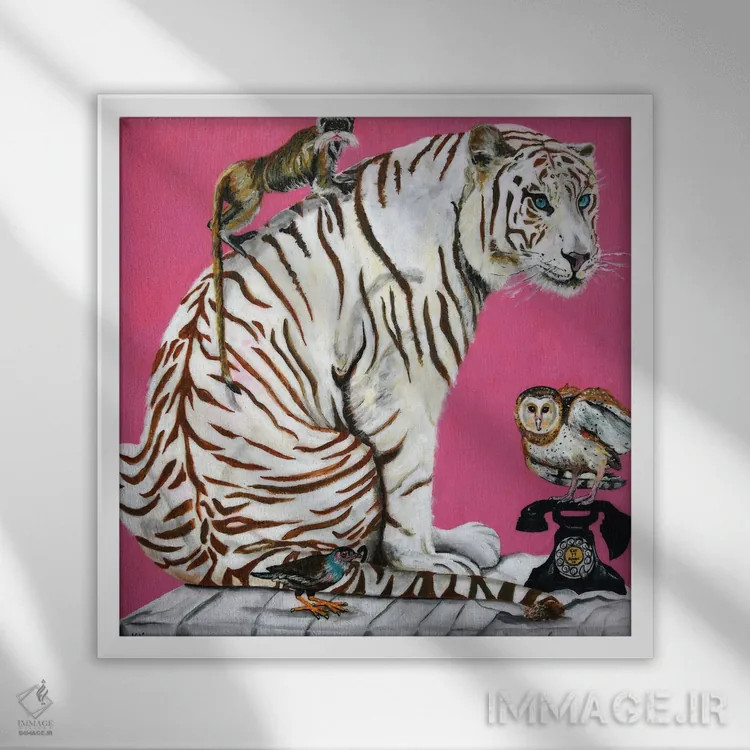 تابلو دکوراتیو دوستان غیرمنتظره اثر کریستین ووس - نمای قابدار سفید