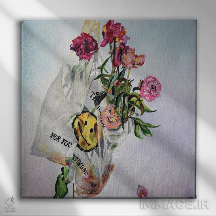 تابلو دکوراتیو بقایای بهشت اثر کریستین ووس - نمای روبهرو روی دیوار