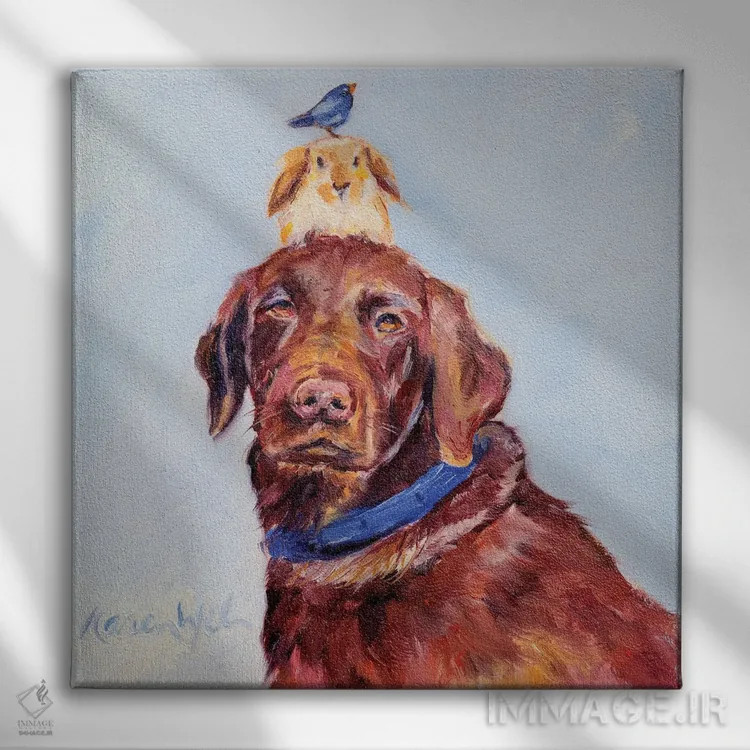 تابلو دکوراتیو تولدت مبارک اثر کارن وبر - نمای روبهرو روی دیوار