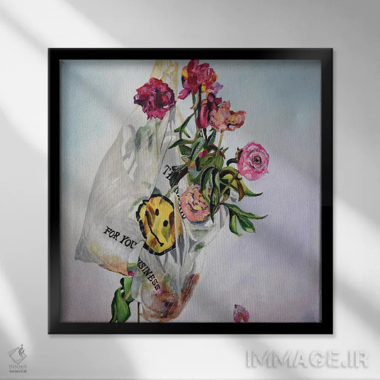 تابلو دکوراتیو بقایای بهشت اثر کریستین ووس - نمای قابدار مشکی