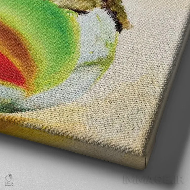 تابلو دکوراتیو بهترین آرزوها برای تو اثر کارن وبر - نمای نزدیک بافت بوم