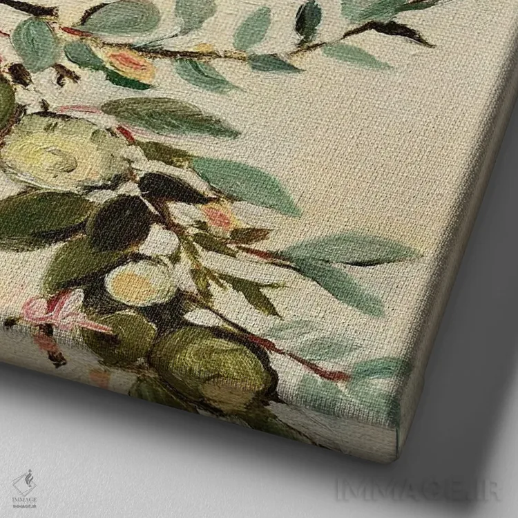 تابلو دکوراتیو جهش ایمانی اثر کارن وبر - نمای نزدیک بافت بوم