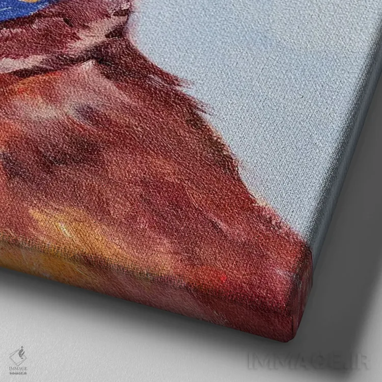 تابلو دکوراتیو تولدت مبارک اثر کارن وبر - نمای نزدیک بافت بوم