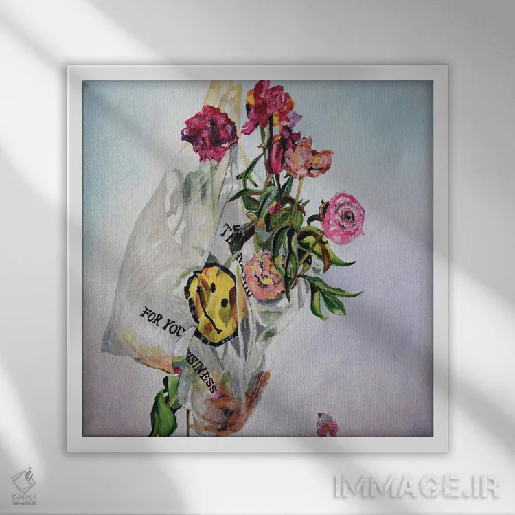 تابلو دکوراتیو بقایای بهشت اثر کریستین ووس - نمای قابدار سفید