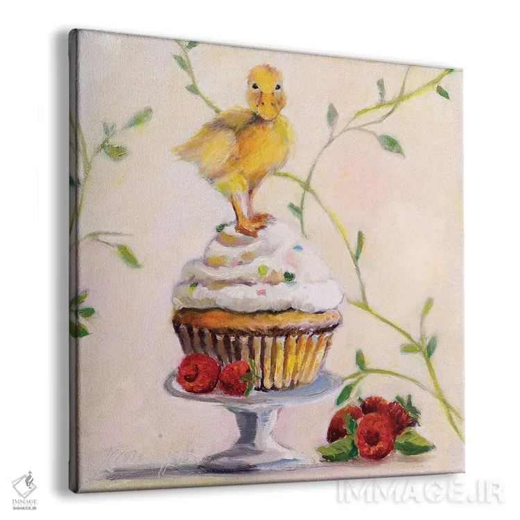 تابلو دکوراتیو کیک خوش شانسی تمشک شیرین اثر کارن وبر - نمای پرسپکتیو محصول