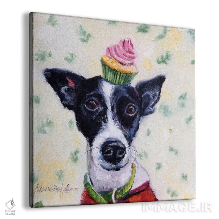 تابلو دکوراتیو شیرینی تریر اثر کارن وبر - نمای پرسپکتیو محصول