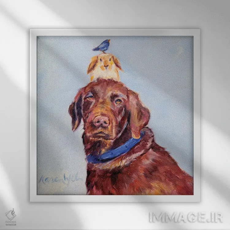 تابلو دکوراتیو تولدت مبارک اثر کارن وبر - نمای قابدار سفید