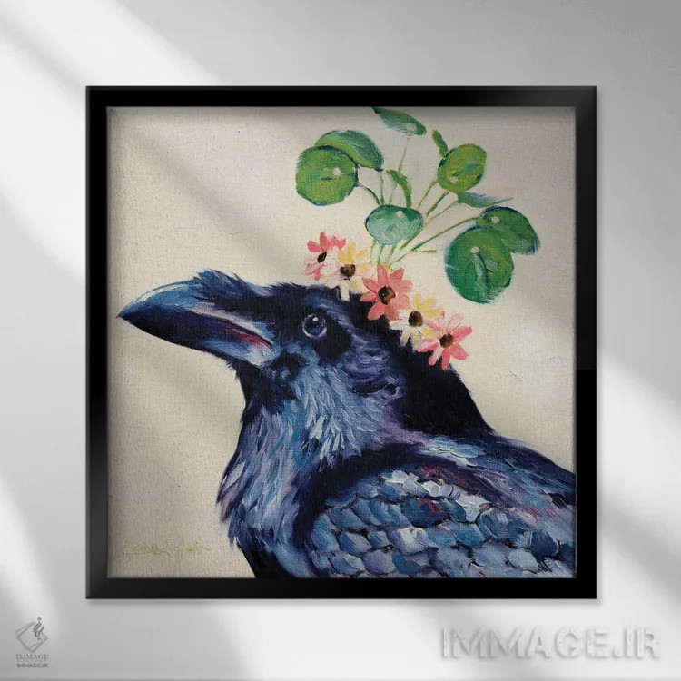 تابلو دکوراتیو خرد و کامیابی اثر کارن وبر - نمای قابدار مشکی