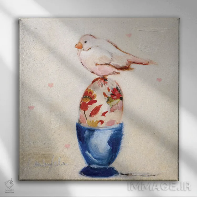 تابلو دکوراتیو انتظارات شیرین اثر کارن وبر - نمای روبهرو روی دیوار