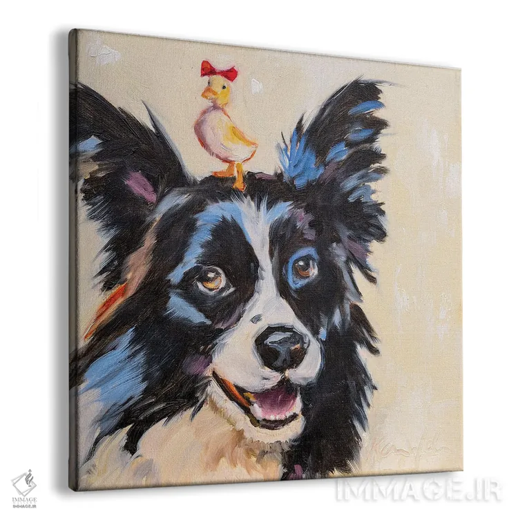 تابلو دکوراتیو روبان قرمز اثر کارن وبر - نمای پرسپکتیو محصول