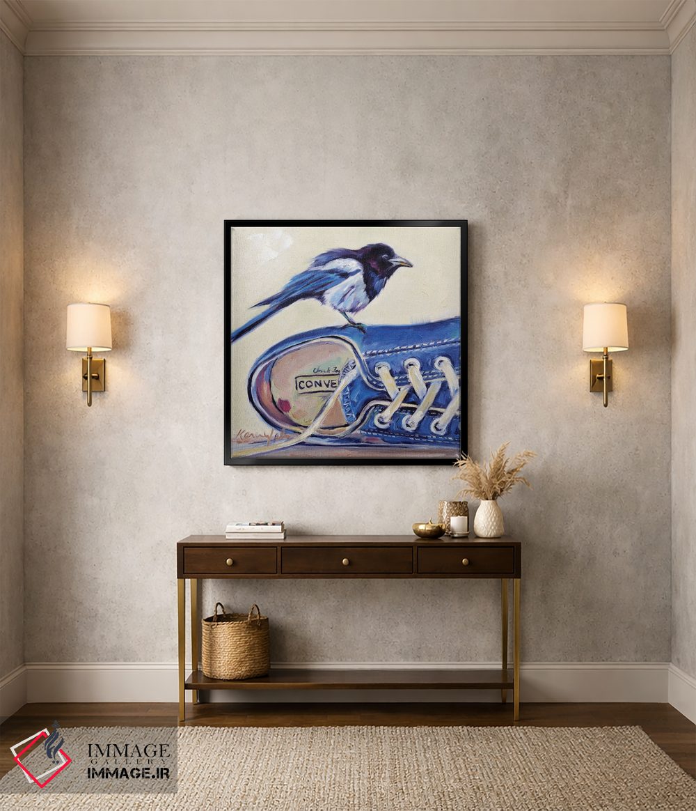 تابلو دکوراتیو گفتگوی زاغی اثر کارن وبر - D6B