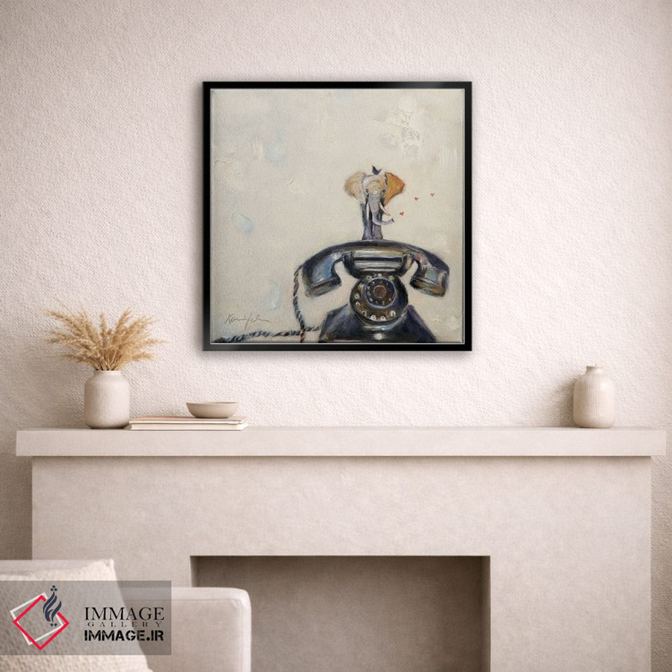 تابلو دکوراتیو تلفن فیل اثر کارن وبر - D2B