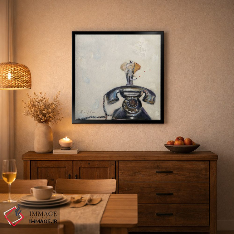 تابلو دکوراتیو تلفن فیل اثر کارن وبر - D5B