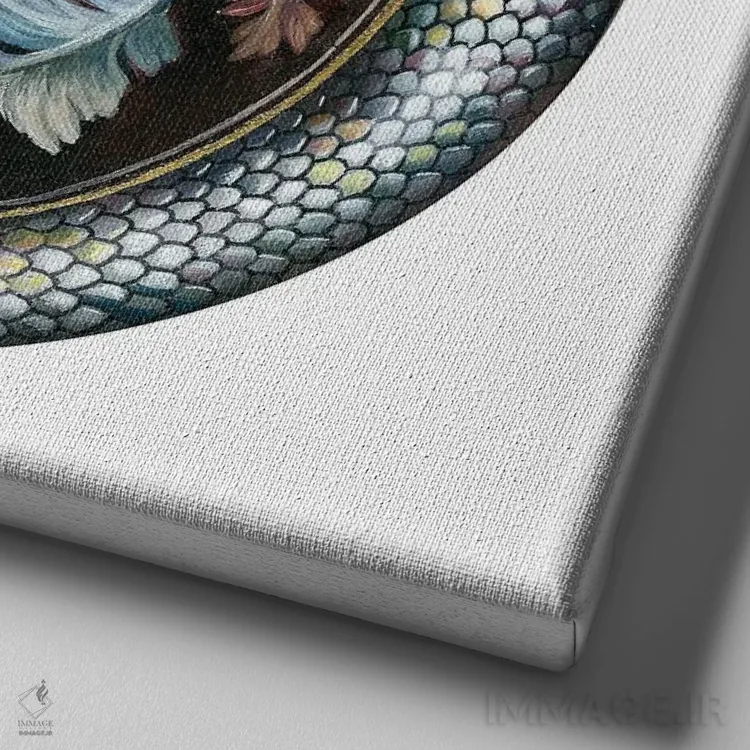 تابلو دکوراتیو اونتوروم ۳ اثر کیمرا واچنا - نمای نزدیک بافت بوم