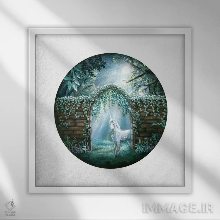 تابلو دکوراتیو طاق اثر کیمرا واچنا - نمای قابدار سفید