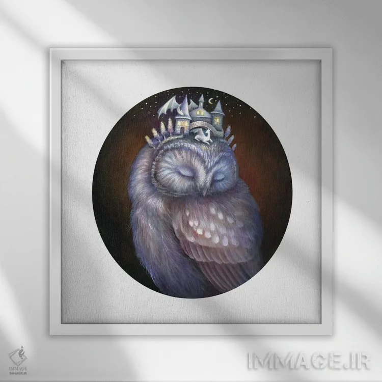 تابلو دکوراتیو کلاه غار اژدها اثر کیمرا واچنا - نمای قابدار سفید