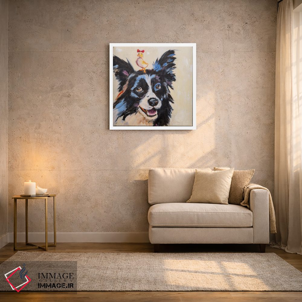 تابلو دکوراتیو روبان قرمز اثر کارن وبر - D1W