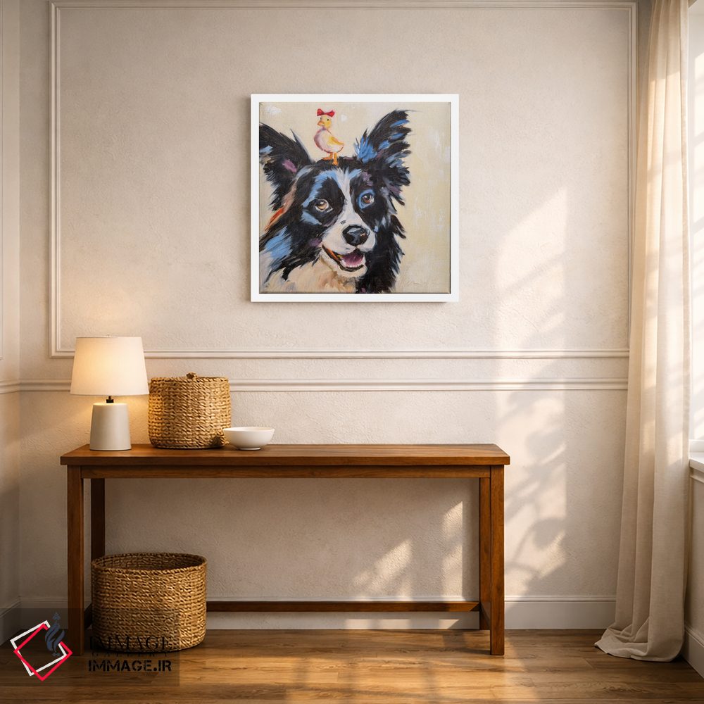 تابلو دکوراتیو روبان قرمز اثر کارن وبر - D4W