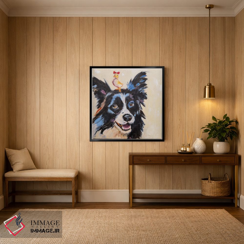 تابلو دکوراتیو روبان قرمز اثر کارن وبر - D3B