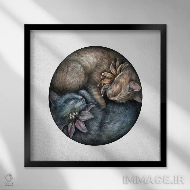 تابلو دکوراتیو جونیپر و نیم اثر کیمرا واچنا - نمای قابدار مشکی