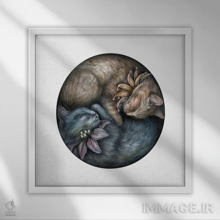 تابلو دکوراتیو جونیپر و نیم اثر کیمرا واچنا - نمای قابدار سفید