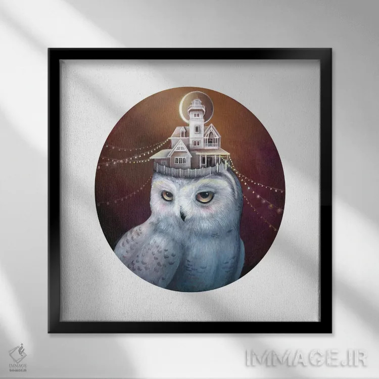 تابلو دکوراتیو کلاه جادوی کاربردی اثر کیمرا واچنا - نمای قابدار مشکی