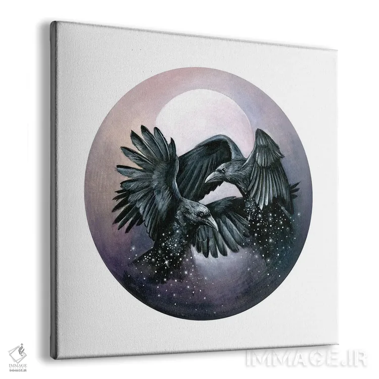 تابلو دکوراتیو کلاغ های غبار ستاره اثر کیمرا واچنا - نمای پرسپکتیو محصول