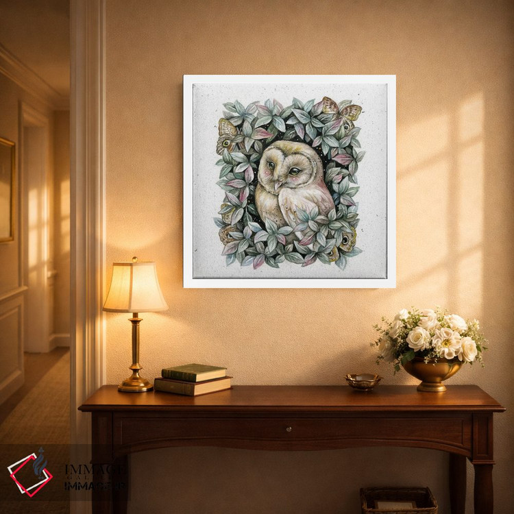 تابلو دکوراتیو جغد و پروانه جغدی اثر کیمرا واچنا - D2W