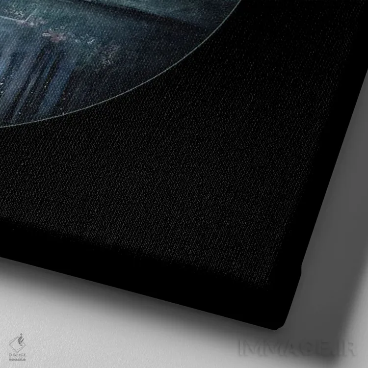 تابلو دکوراتیو آب جنگل سیاه ۱ اثر کیمرا واچنا - نمای نزدیک بافت بوم