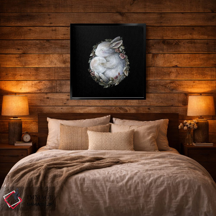 تابلو دکوراتیو خرگوش ماه اثر کیمرا واچنا - D3B