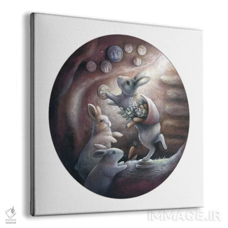 تابلو دکوراتیو لانه خرگوش اثر کیمرا واچنا - نمای پرسپکتیو محصول