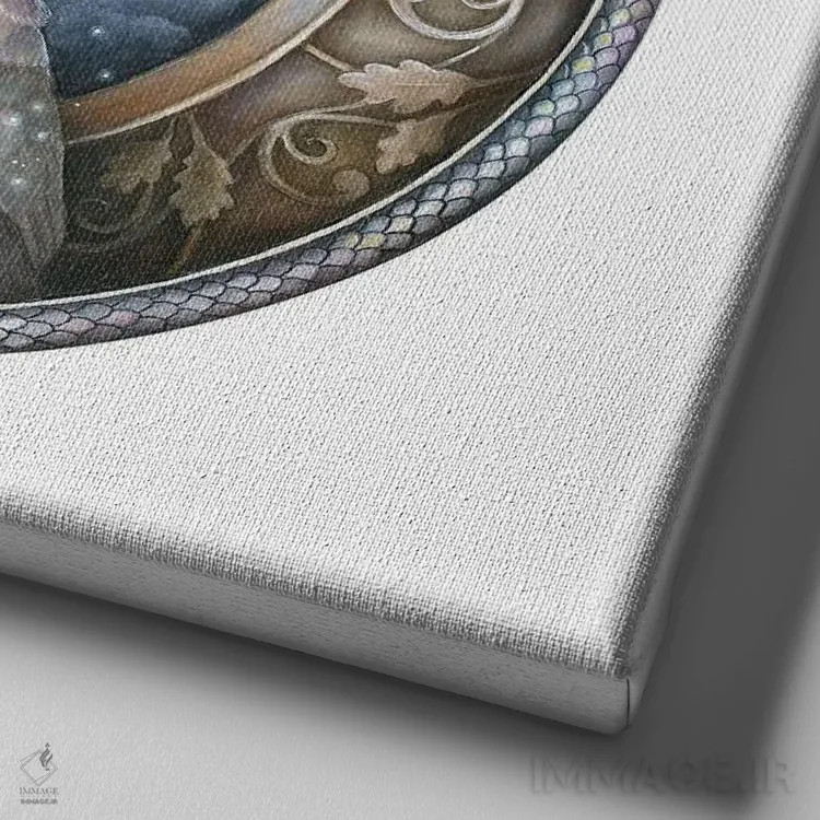 تابلو دکوراتیو زمستان اثر کیمرا واچنا - نمای نزدیک بافت بوم