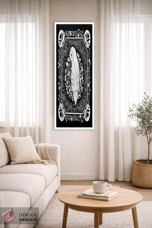 تابلو دکوراتیو جغد ستاره ای با تاک ها اثر کیمرا واچنا - D4W