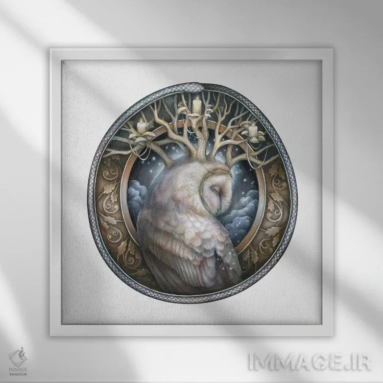 تابلو دکوراتیو زمستان اثر کیمرا واچنا - نمای قابدار سفید