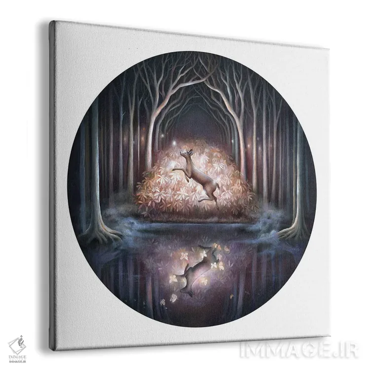 تابلو دکوراتیو آب جنگل سیاه ۲ اثر کیمرا واچنا - نمای پرسپکتیو محصول