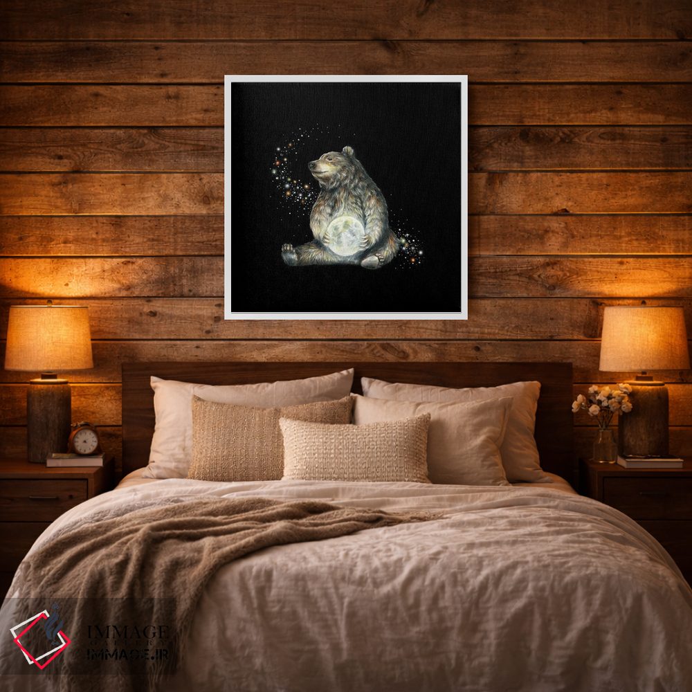 تابلو دکوراتیو خرس موجودات کیهانی اثر کیمرا واچنا - D2W