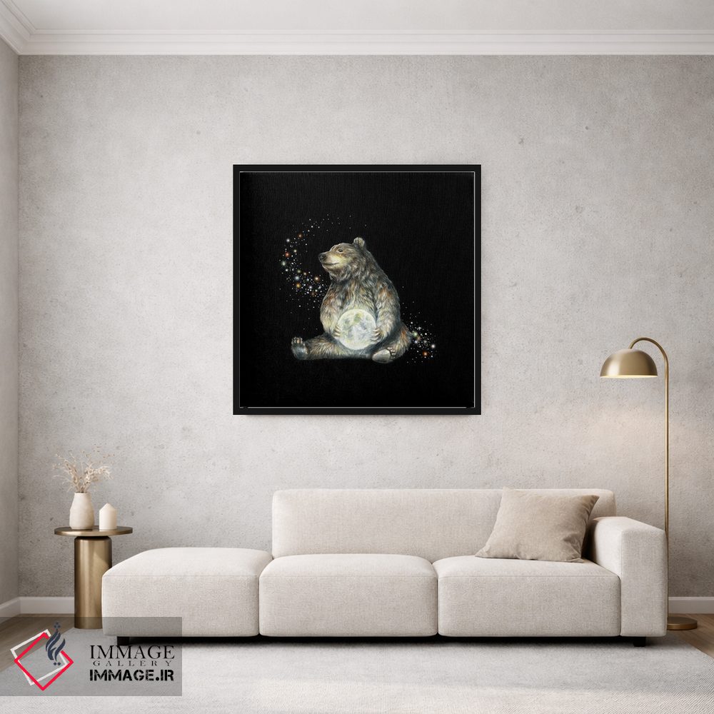 تابلو دکوراتیو خرس موجودات کیهانی اثر کیمرا واچنا - D1B