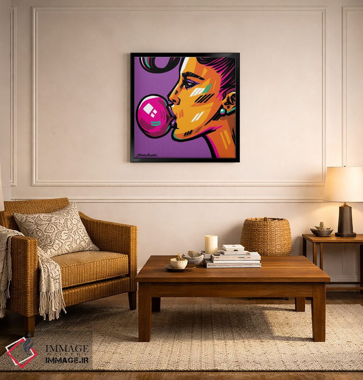 تابلو دکوراتیو آدامس بادکنکی اثر ساندرا کوالسکی - D4B