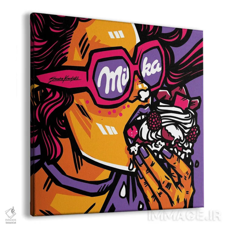 تابلو دکوراتیو شکلات میلکا اثر ساندرا کوالسکی - نمای پرسپکتیو محصول