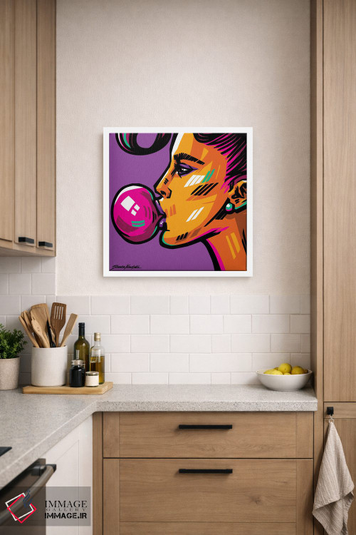 تابلو دکوراتیو آدامس بادکنکی اثر ساندرا کوالسکی - D3W