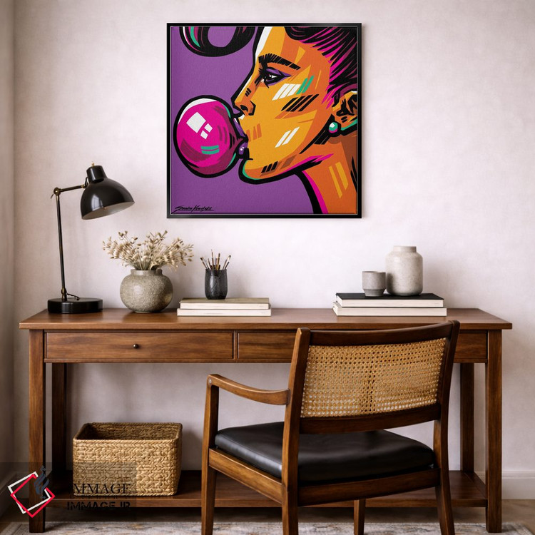 تابلو دکوراتیو آدامس بادکنکی اثر ساندرا کوالسکی - D5B