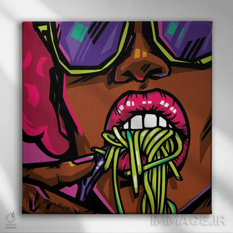 تابلو دکوراتیو پاستا اثر ساندرا کوالسکی - نمای روبهرو روی دیوار