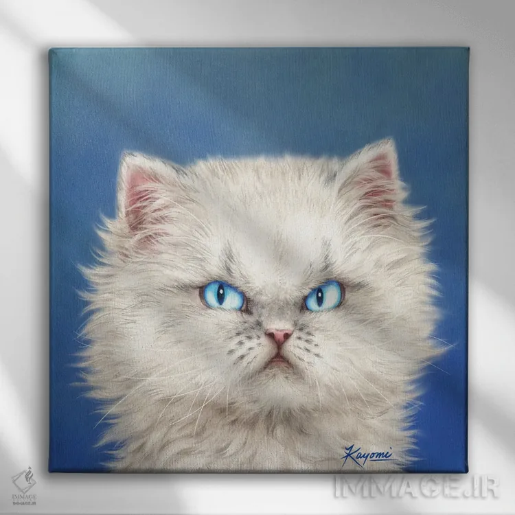 تابلو دکوراتیو ۳۶۵ روز با گربه ها: ۱ اثر کایومی هارای - نمای روبهرو روی دیوار