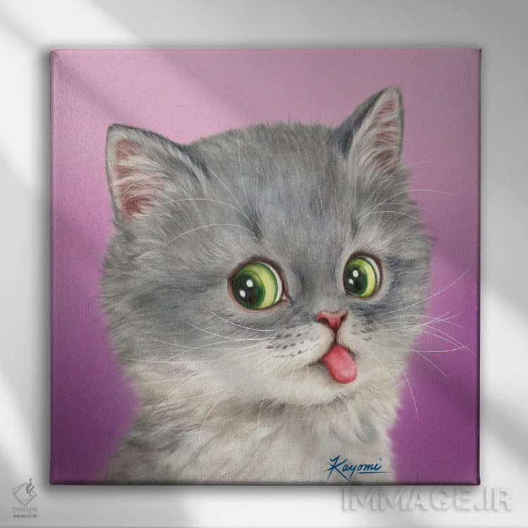 تابلو دکوراتیو ۳۶۵ روز با گربه ها: ۱۴ اثر کایومی هارای - نمای روبهرو روی دیوار